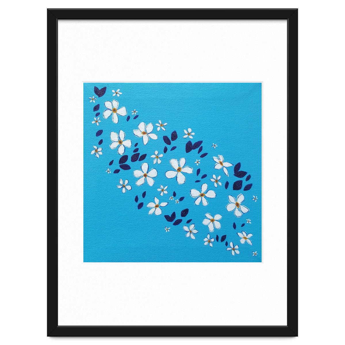 Flowers On Blue