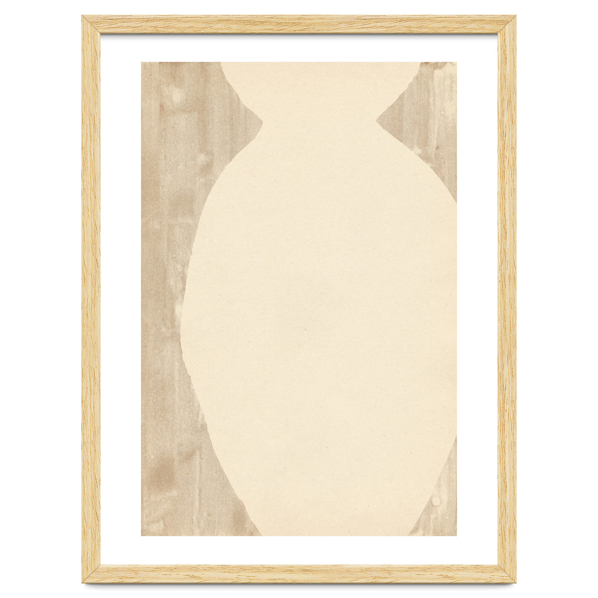 Creame tone vase silhouette