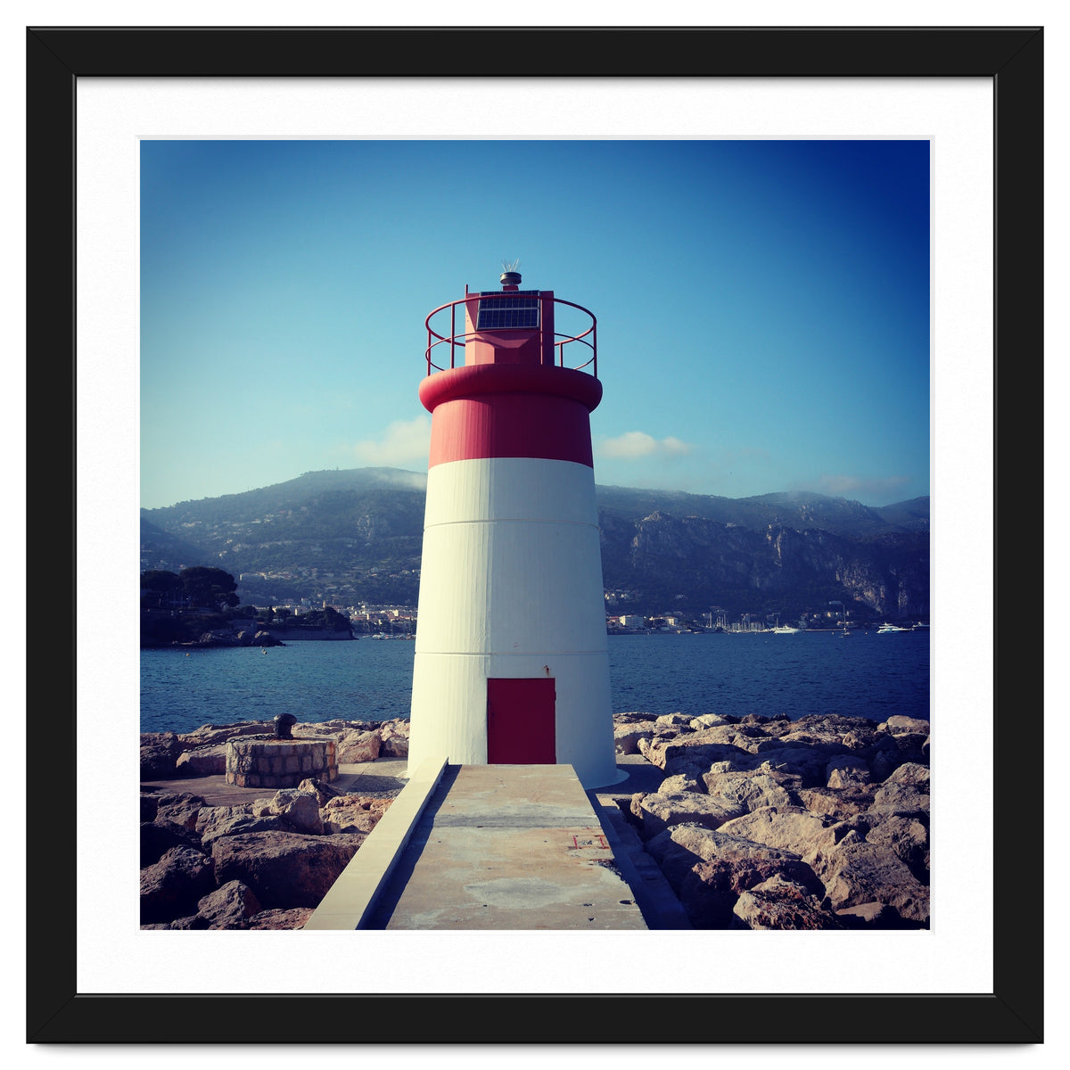 Red and white lighthouse
