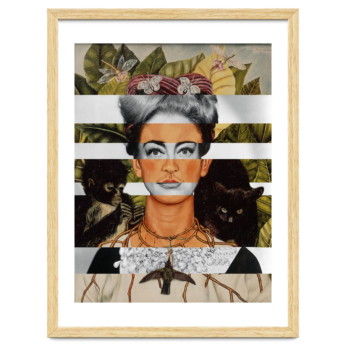 Frida Kahlo "Self Portrait with Thorn Necklace and Hummingbird" & Joan Crawford