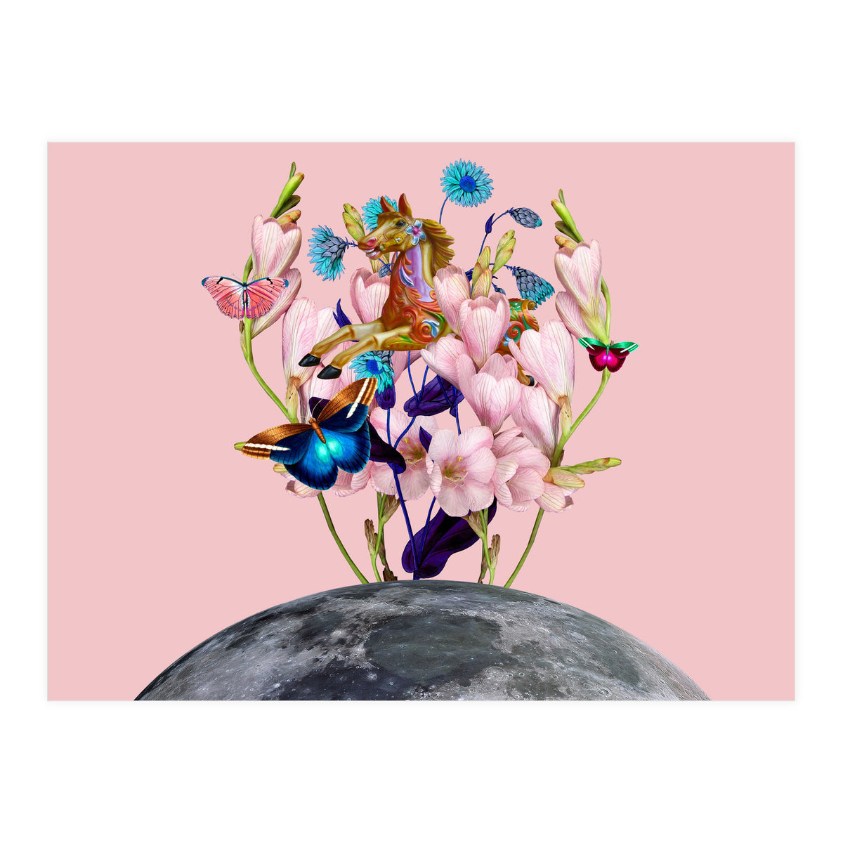 Moon Horse #collage (Print Only)