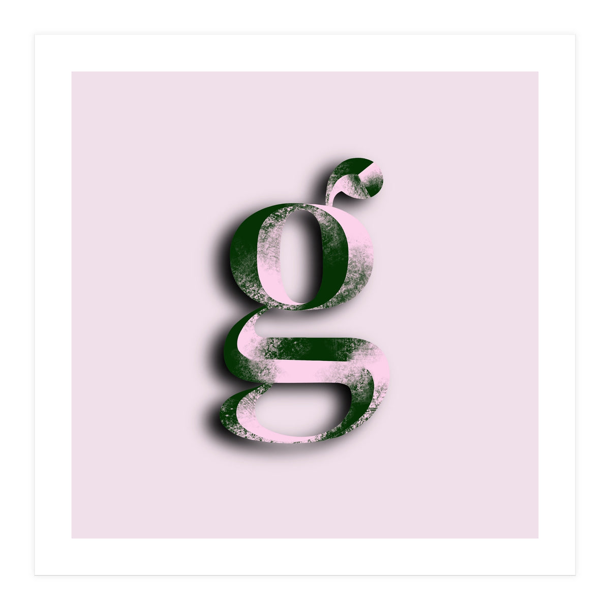 Pink & Green G (Print Only)
