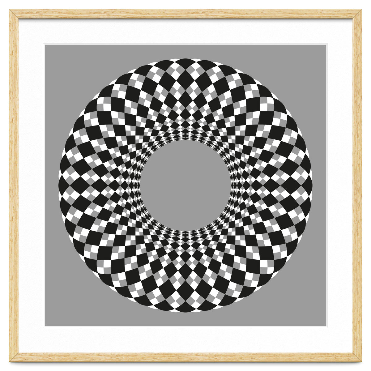 Black and white round