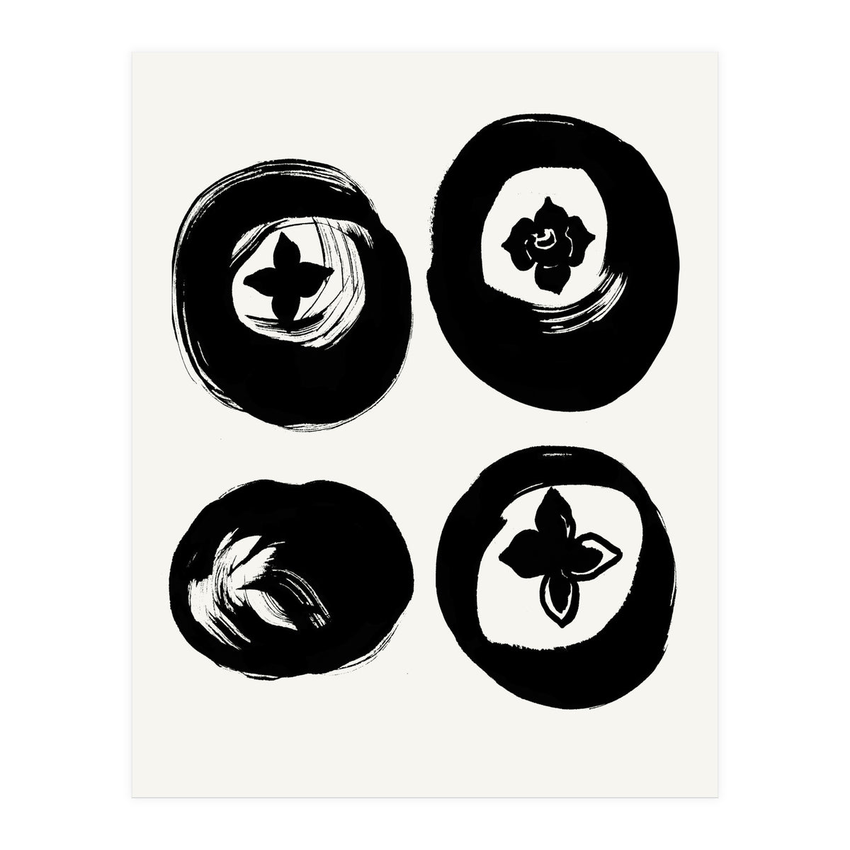 Four persimmons (Print Only)