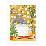 Hippo Taking a Bubble Bath (Print Only) thumbnail