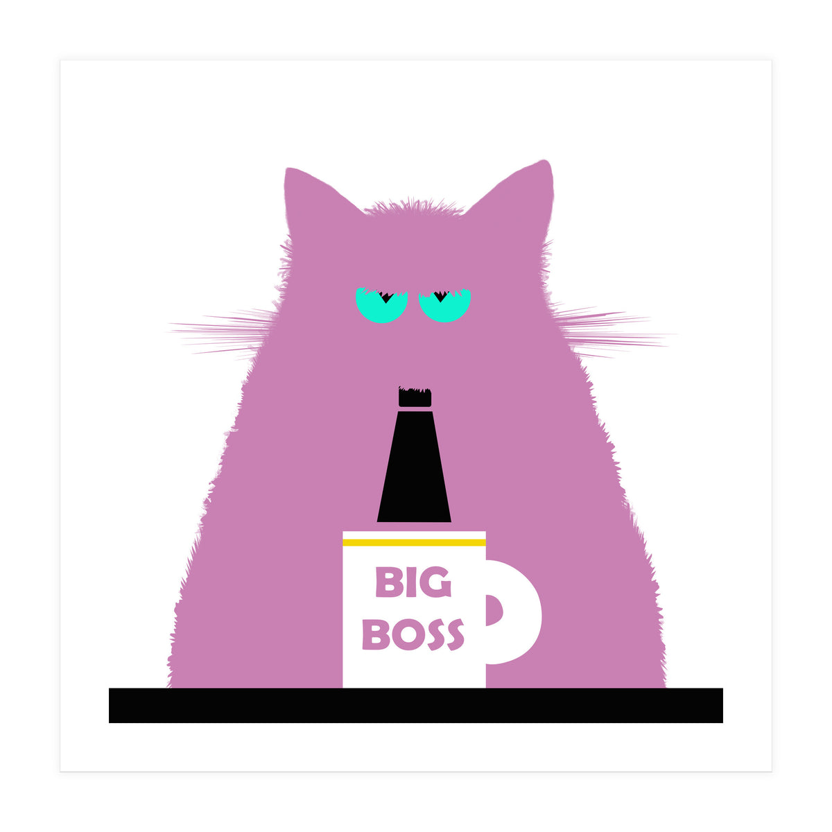 Big Boss Lilac Cat  (Print Only)