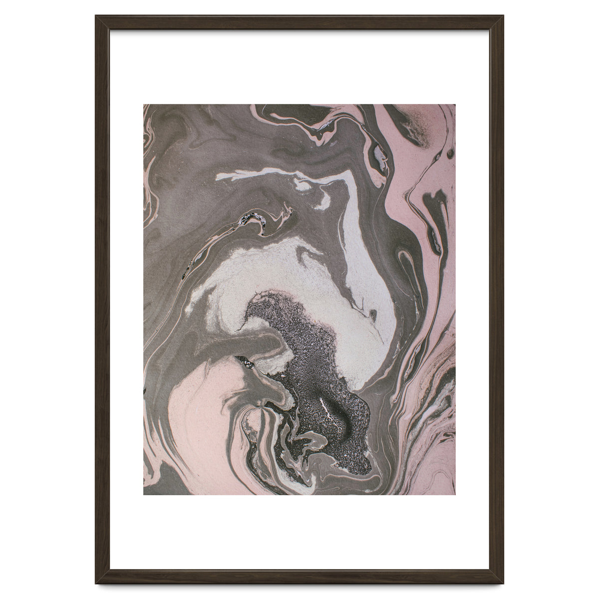 Pink and gray marbled paper