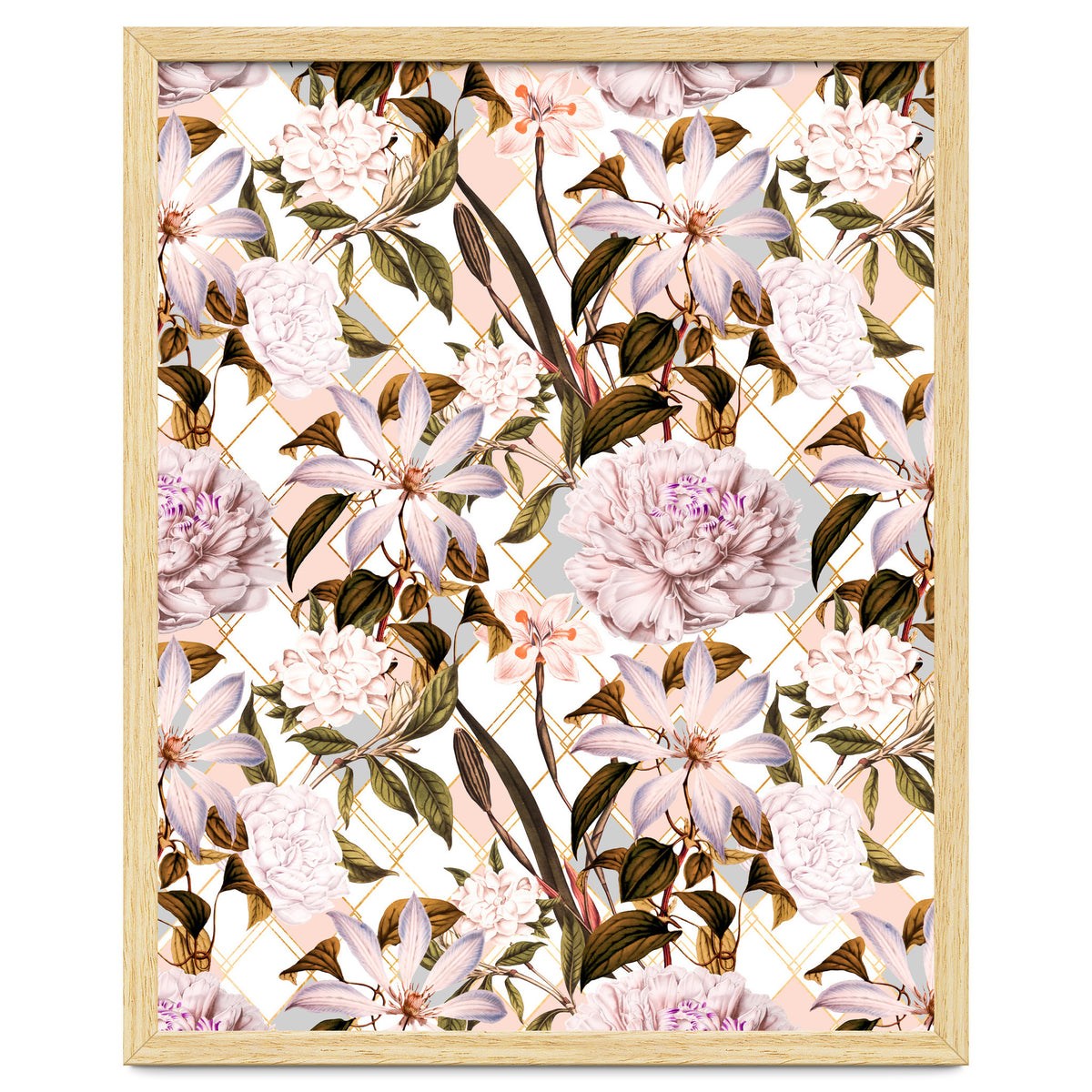 Pink flowering in geometric