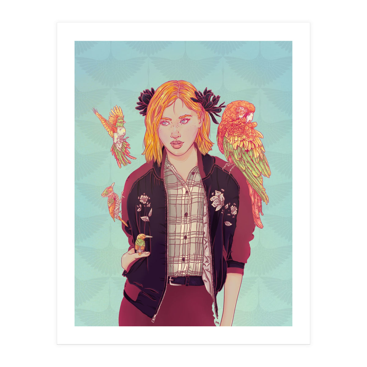 Blue Magnolia Lady (Print Only)