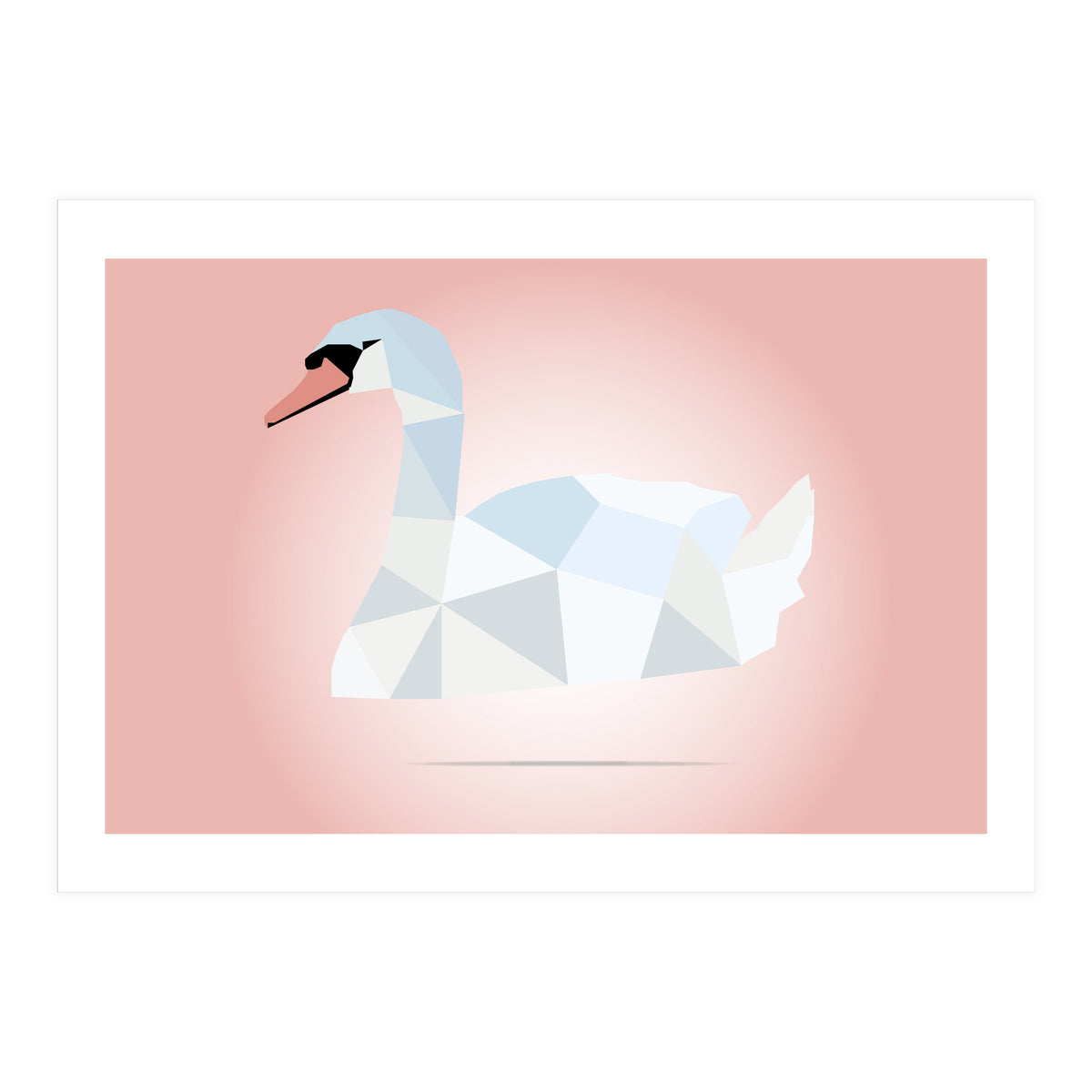 Swan Low Poly Art (Print Only)