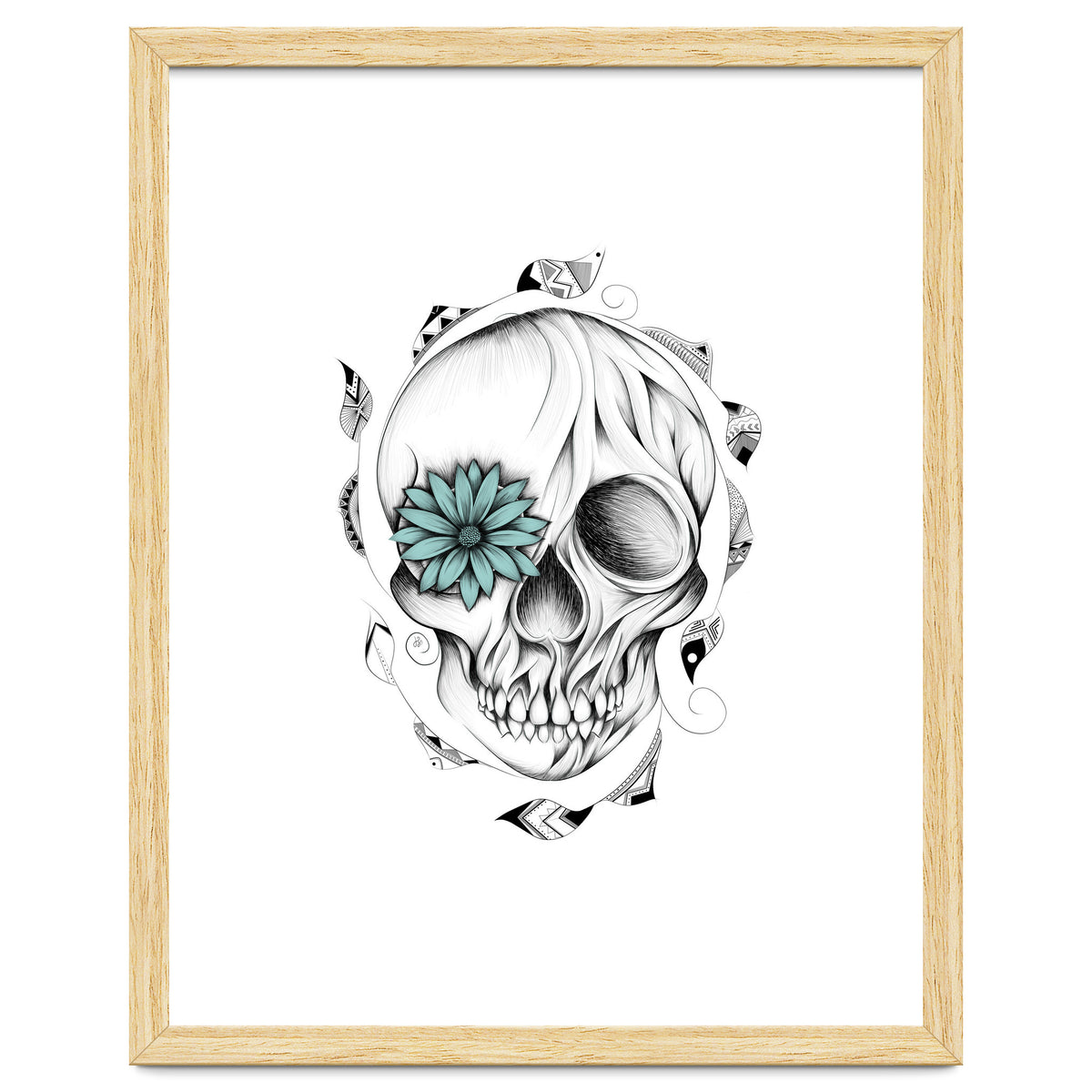 Poetic Wooden Skull