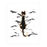 Black cat scribble sketch (Print Only) thumbnail