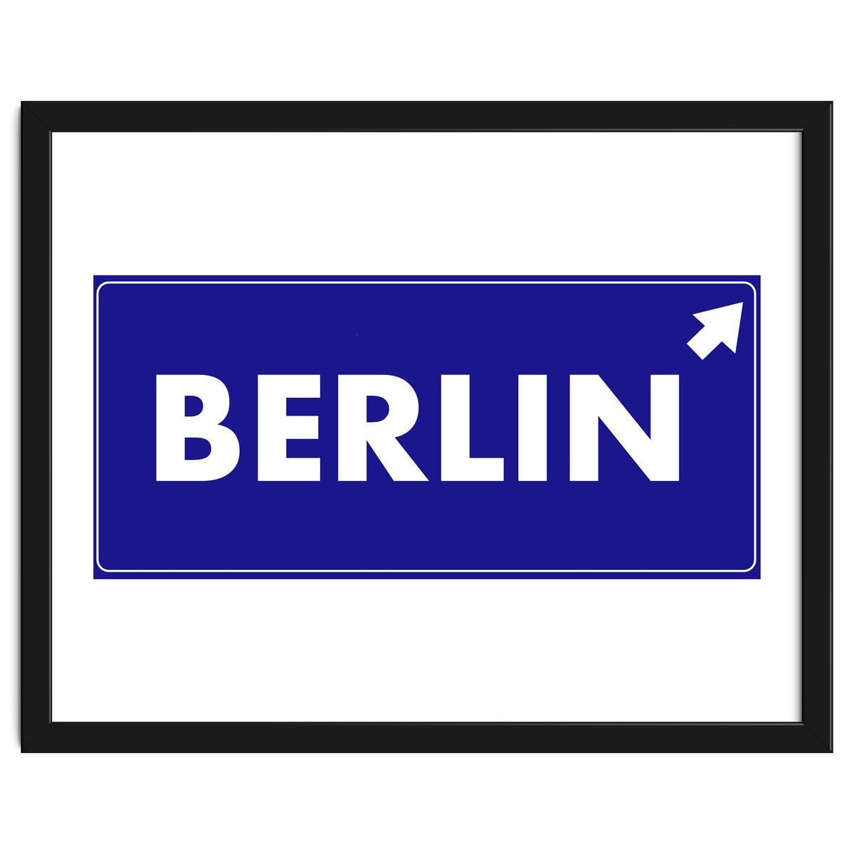 Let`s go to Berlin, Germany! Blue road sign