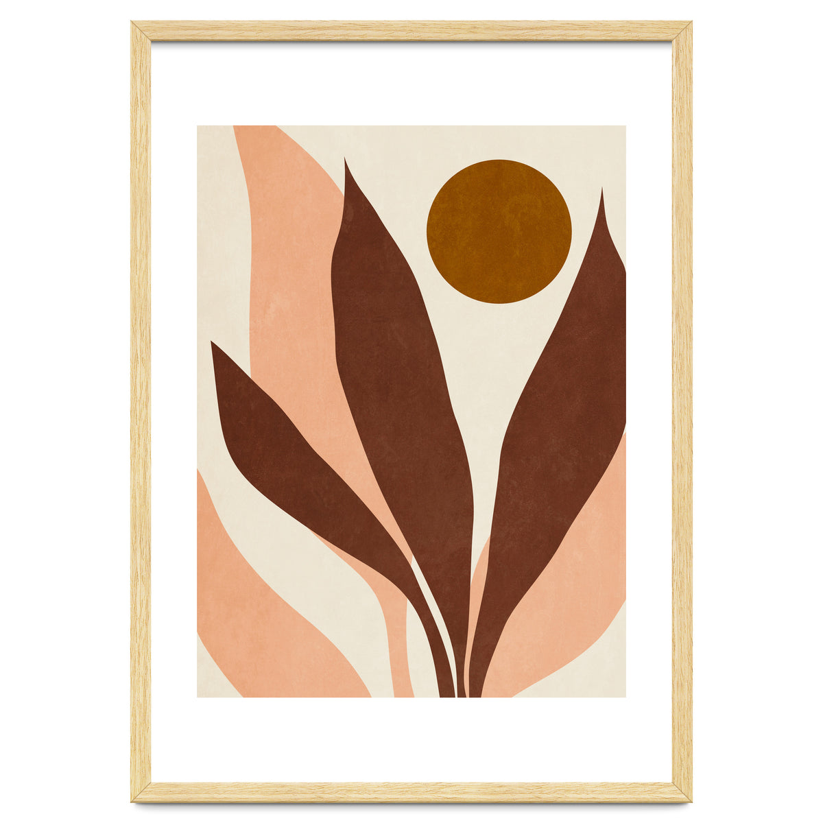 ABSTRACT LEAVES AND SUN - R01