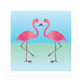 Two Pink flamingo's (Print Only) thumbnail