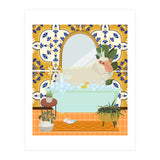 Sheep Bathing in Moroccan Style Bathroom (Print Only) thumbnail