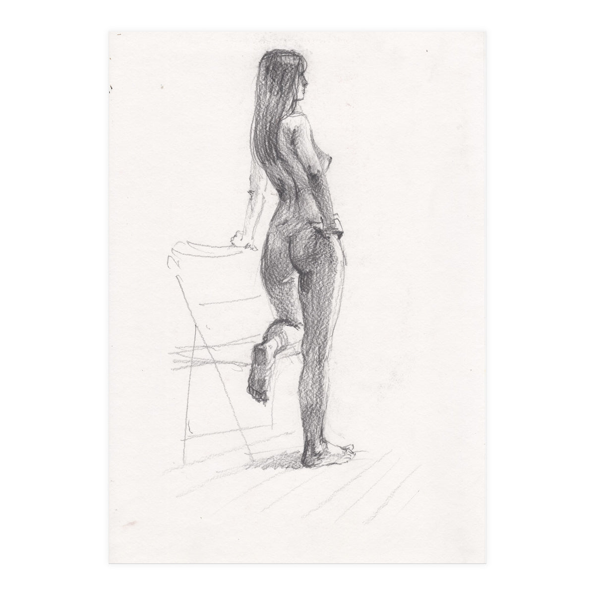 Erotic Sketch Drawing Art (Print Only)