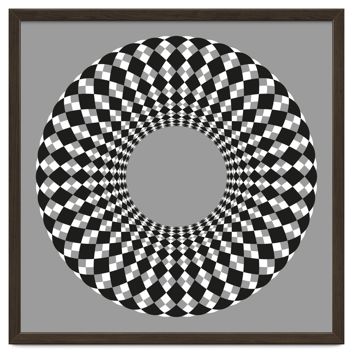 Black and white round