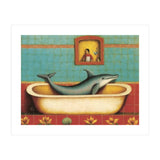 Dolphin In A Bath Folk Art (Print Only) thumbnail
