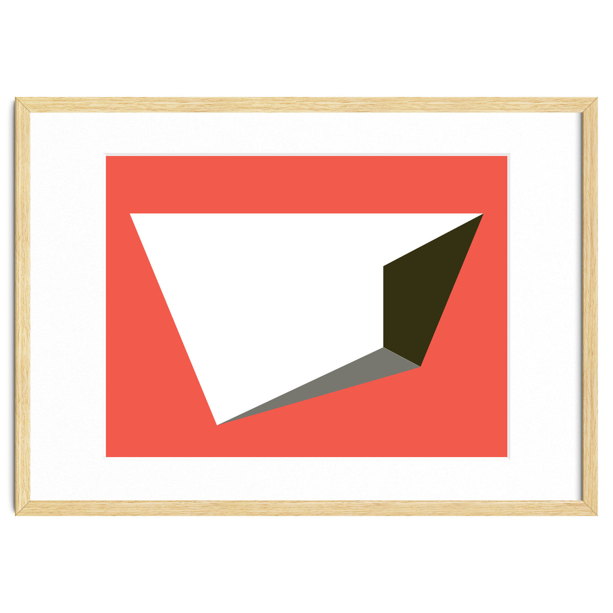 Geometric Shapes No. 81 - pink, grey, black & white