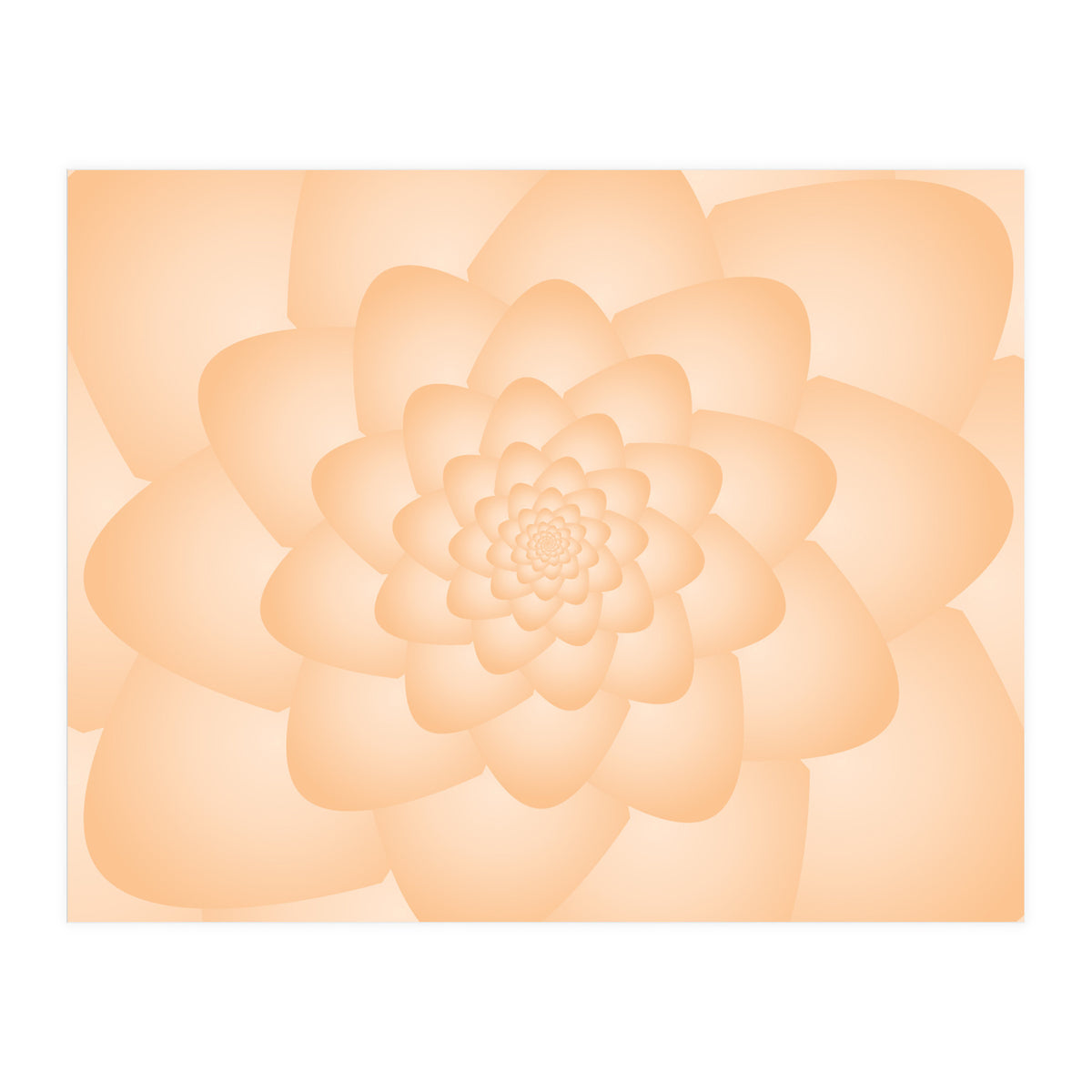 Pastel Colors Flower Pattern Set Orange (Print Only)