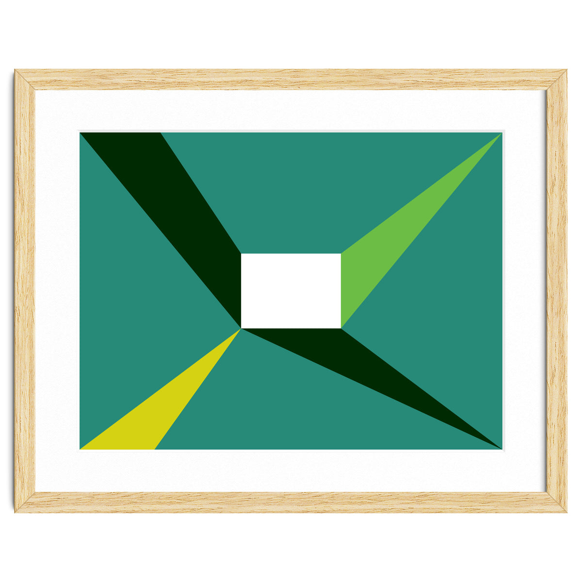 Geometric Shapes No. 27 - green, yellow & lime