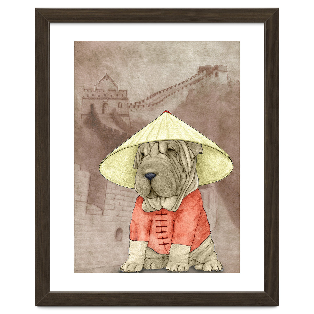 Sharpei With The Great Wall