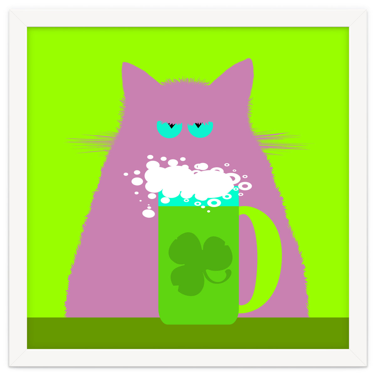 Saint Patrick's Day Lilac Cat