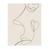 Continuous Line Art Face Drawing Floral Shapes (Print Only) thumbnail