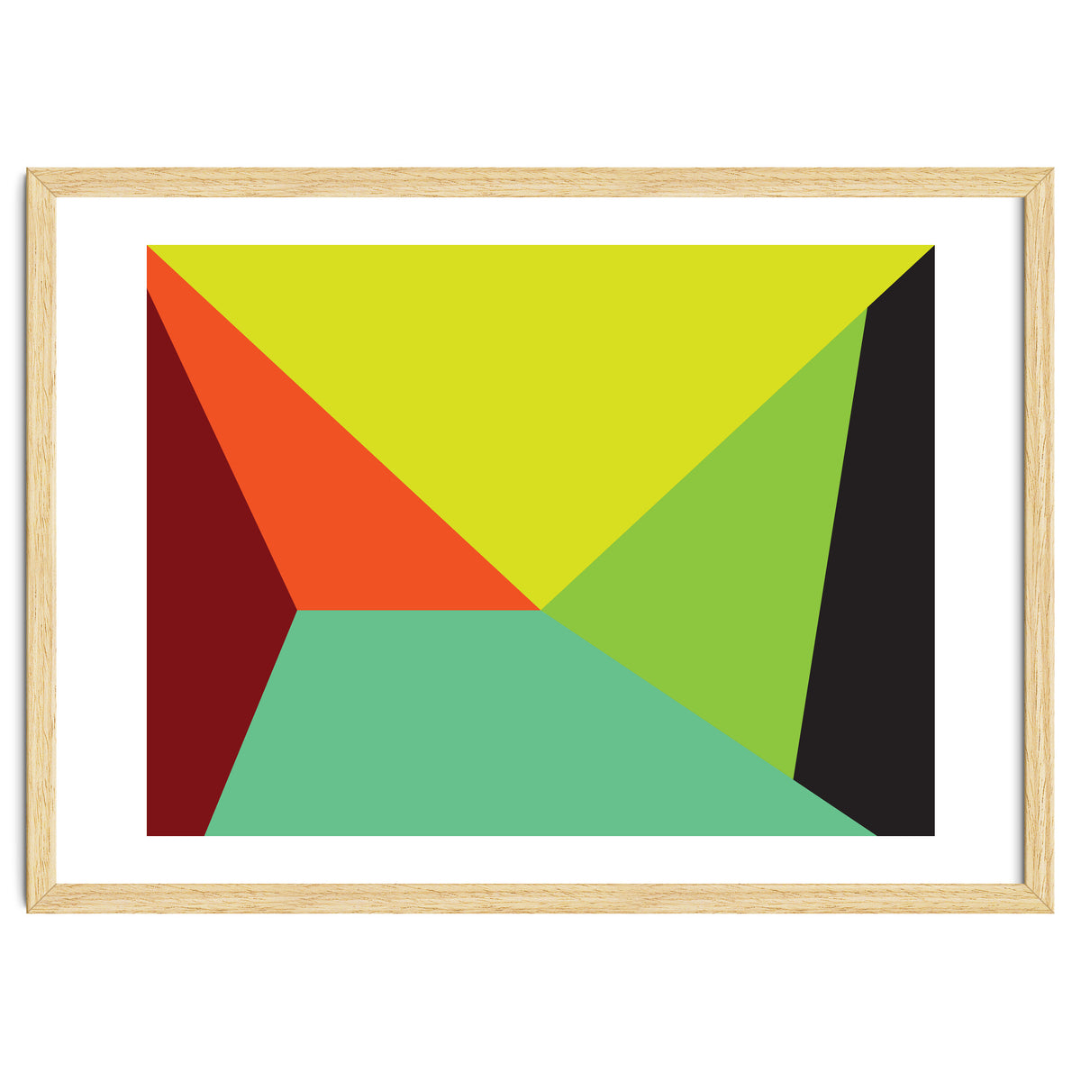 Geometric Shapes No. 31 -  yellow, orange & green