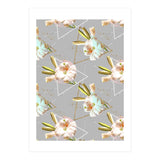 Botanical blooming with geometric 02 (Print Only) thumbnail