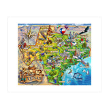 Texas Illustrated Map (Print Only) thumbnail