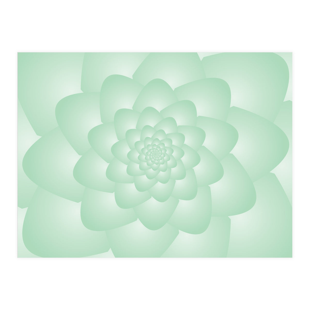 Pastel Colors Flower Pattern Set Green (Print Only)