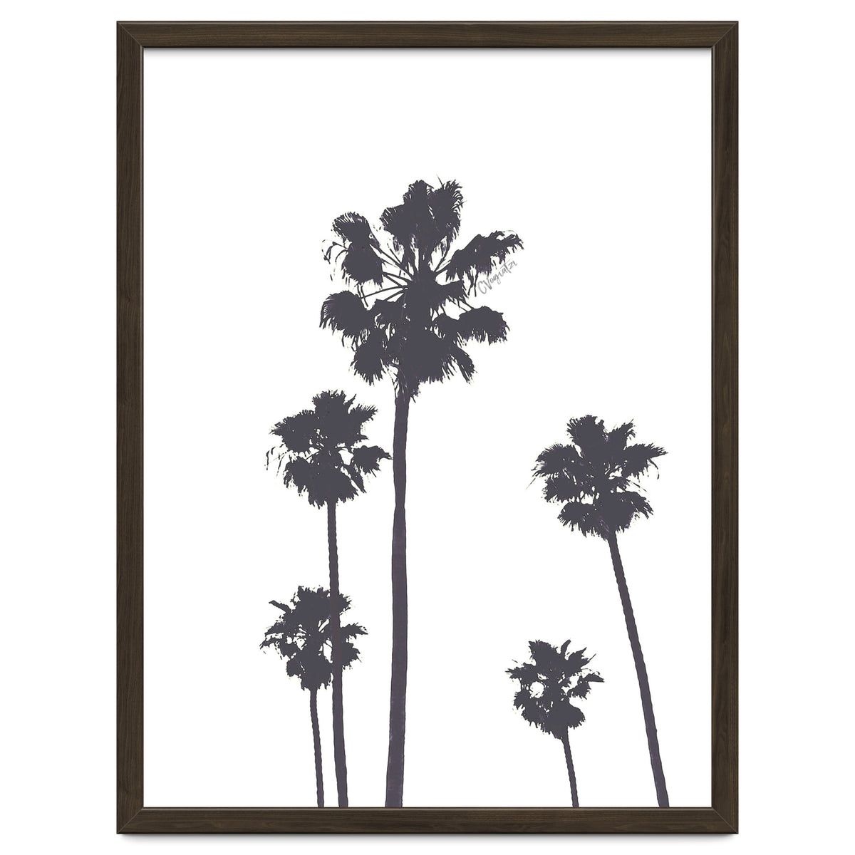 Palms & Sunset-Minimal B&W 2