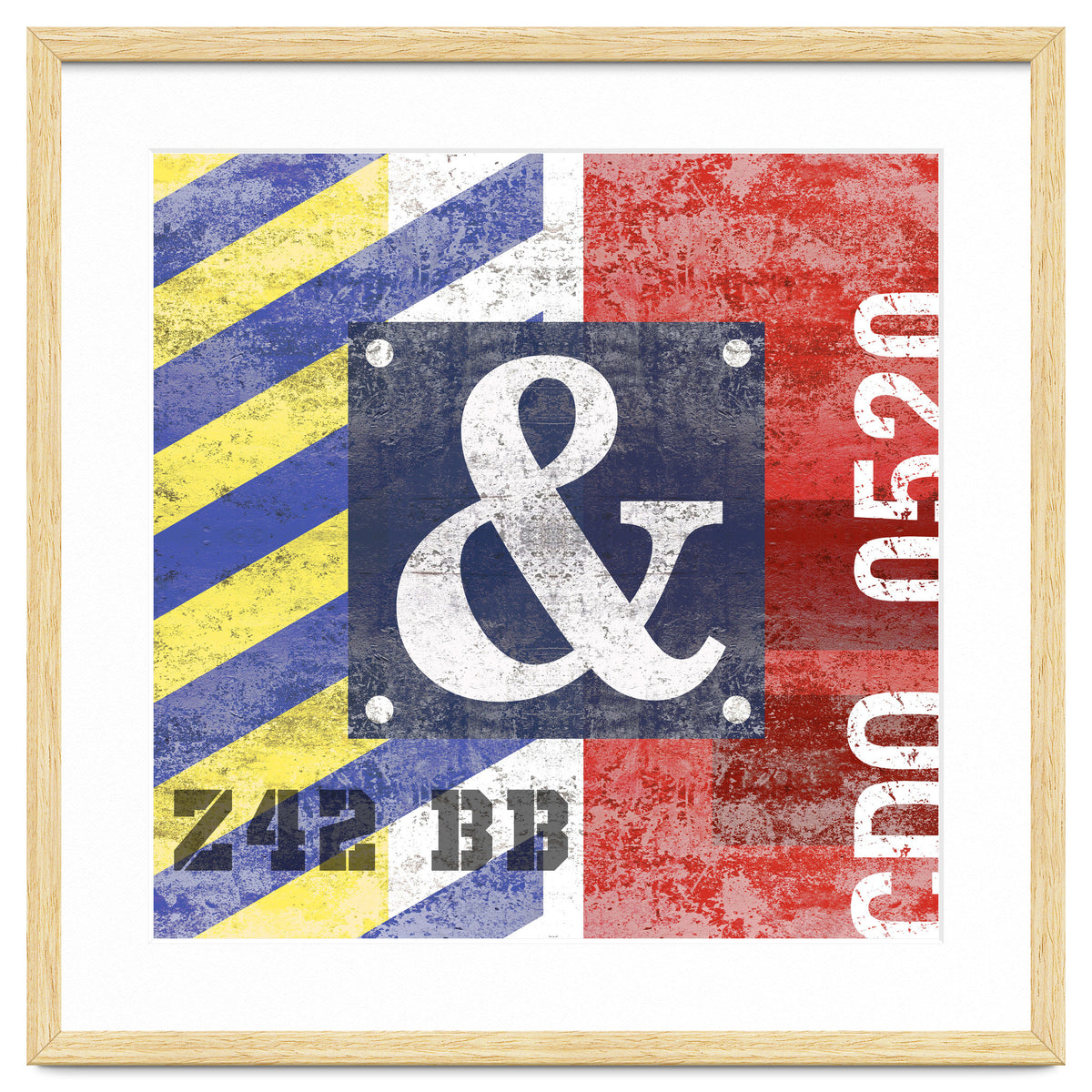 Blue Ampersand Industrial Abstract