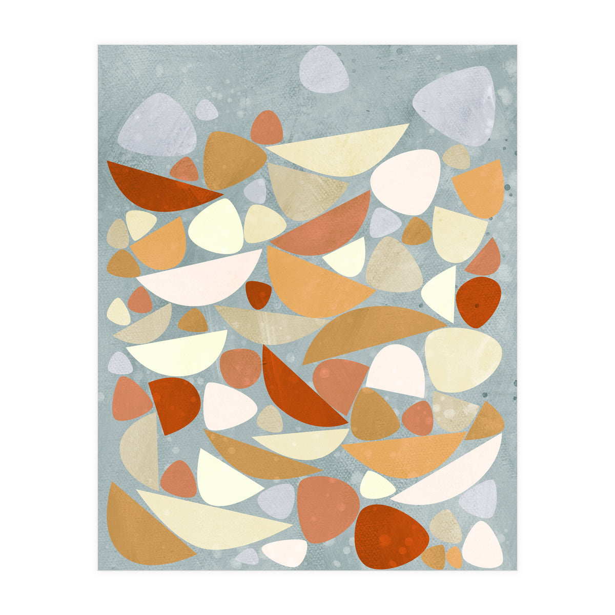 Sea Bed Orange Abstract (Print Only)