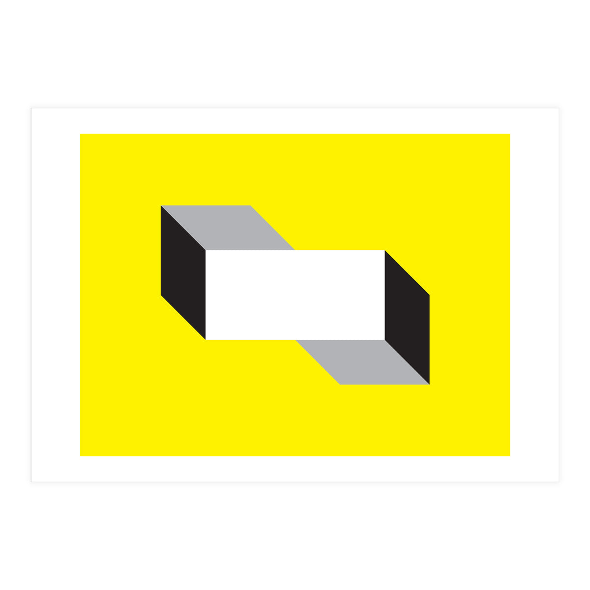 Geometric Shapes No. 50 - yellow, black & grey (Print Only)
