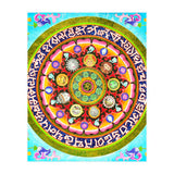 Chakra Mandala, Ayurveda Yoga Aum, Eclectic Colorful Bohemian Sun Sign Moon Sign Zodiac Astrology (Print Only) thumbnail