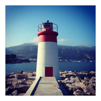 Red and white lighthouse (Print Only)