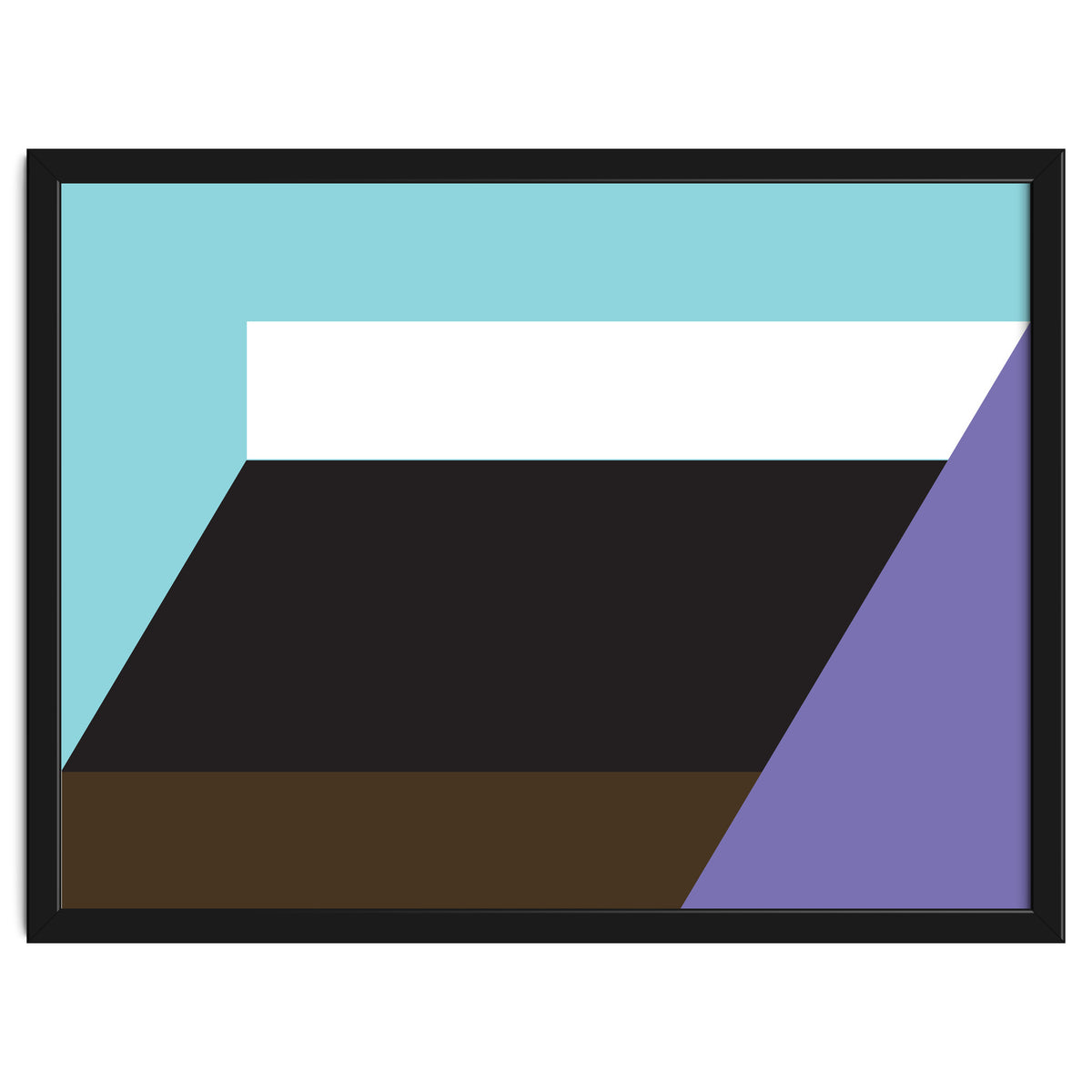 Geometric Shapes No. 34 - purple, blue & black