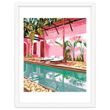 Vacay Villa | Blush Pink Summer Architecture | Tropical Travel Building | Palm Bohemian Resort thumbnail