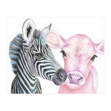 Zebra and Cow (Print Only) thumbnail