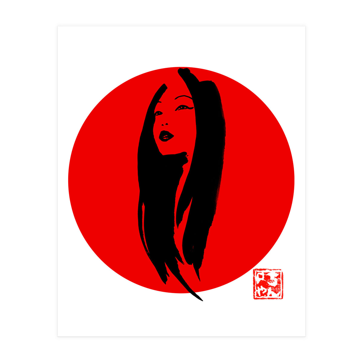 Geisha02 in red (Print Only)