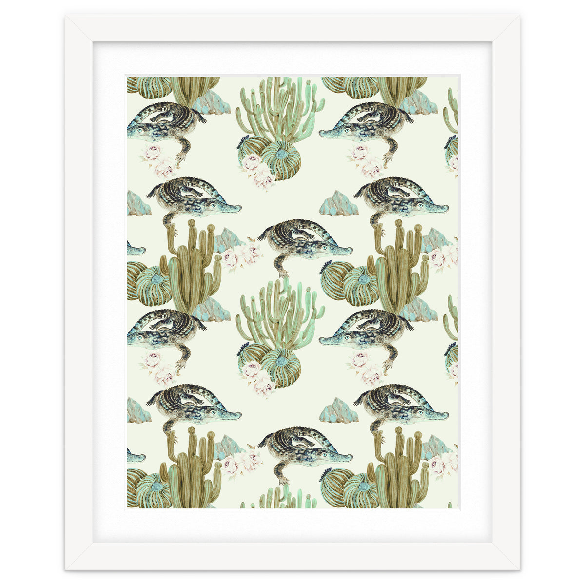 Crocodile pattern on the cactus