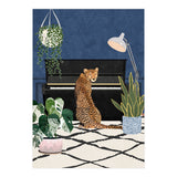 Cheetah playing the piano (Print Only) thumbnail