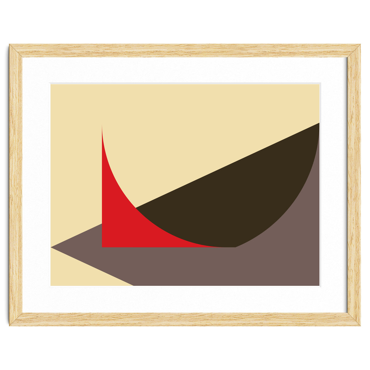 Geometric Shapes No. 6 - brown, beige & red