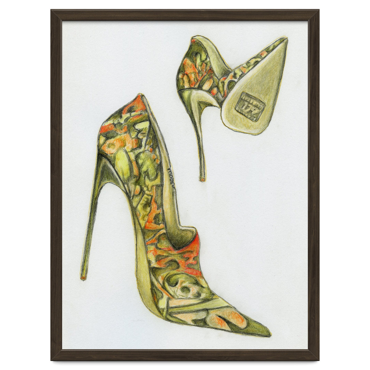 Green stiletto shoes
