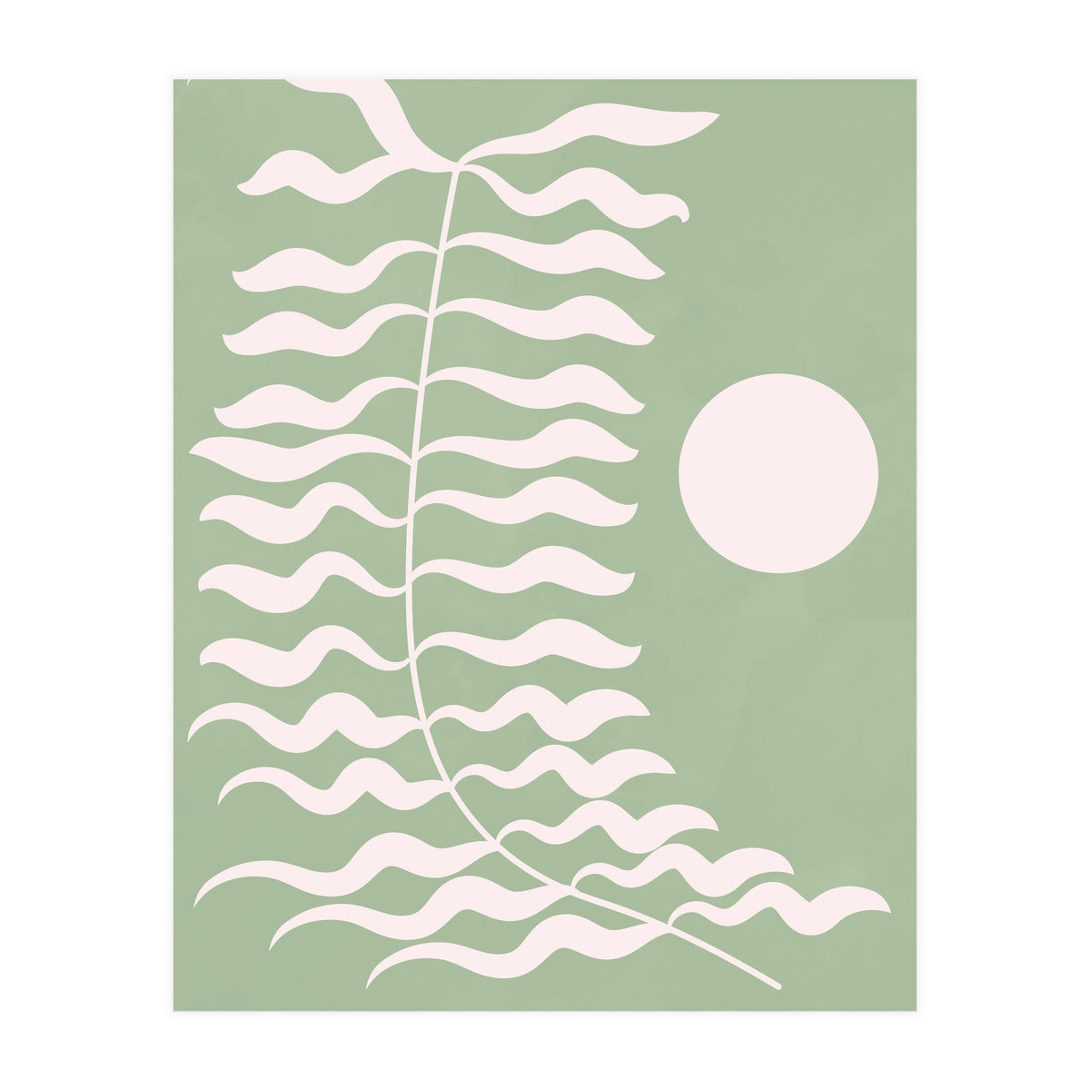 Sage Green Abstract Floral (Print Only)