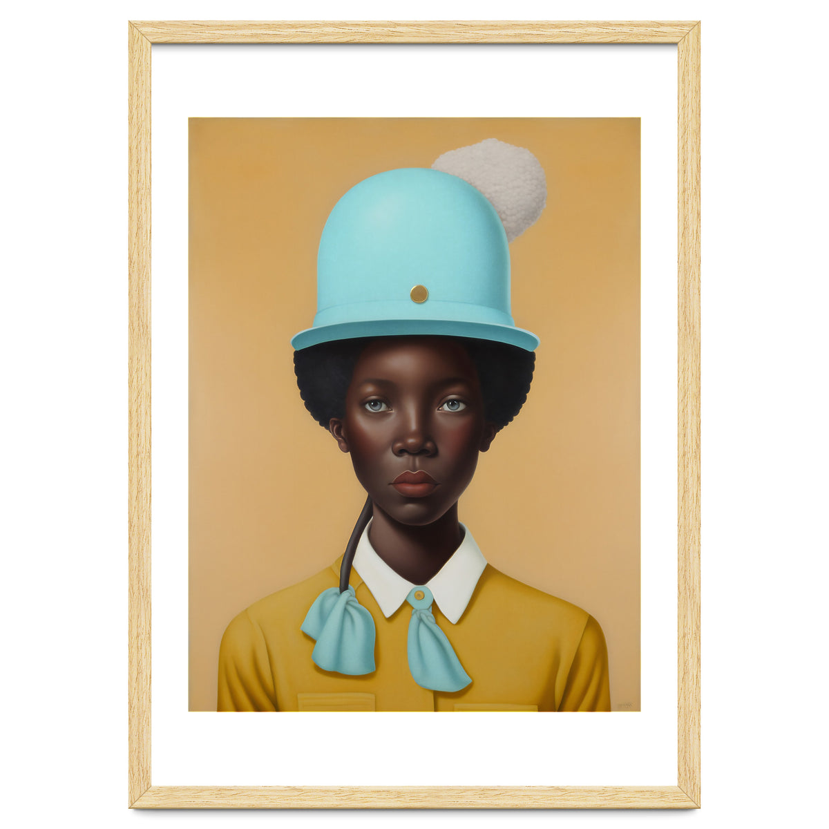 Girl in Hat Portrait Painting