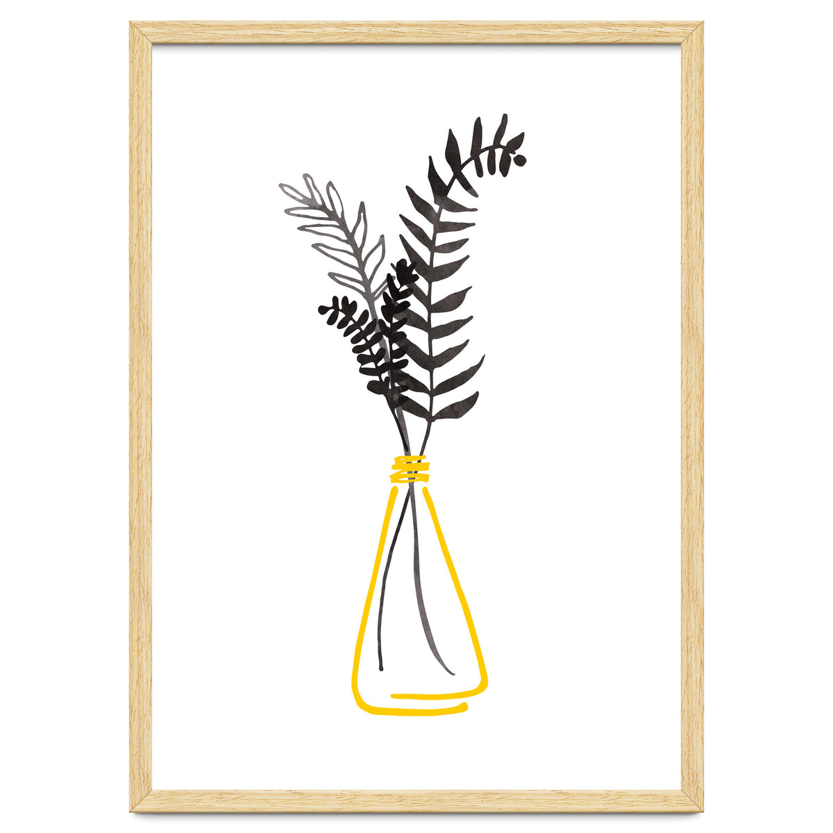 Black Watercolor Bouquet